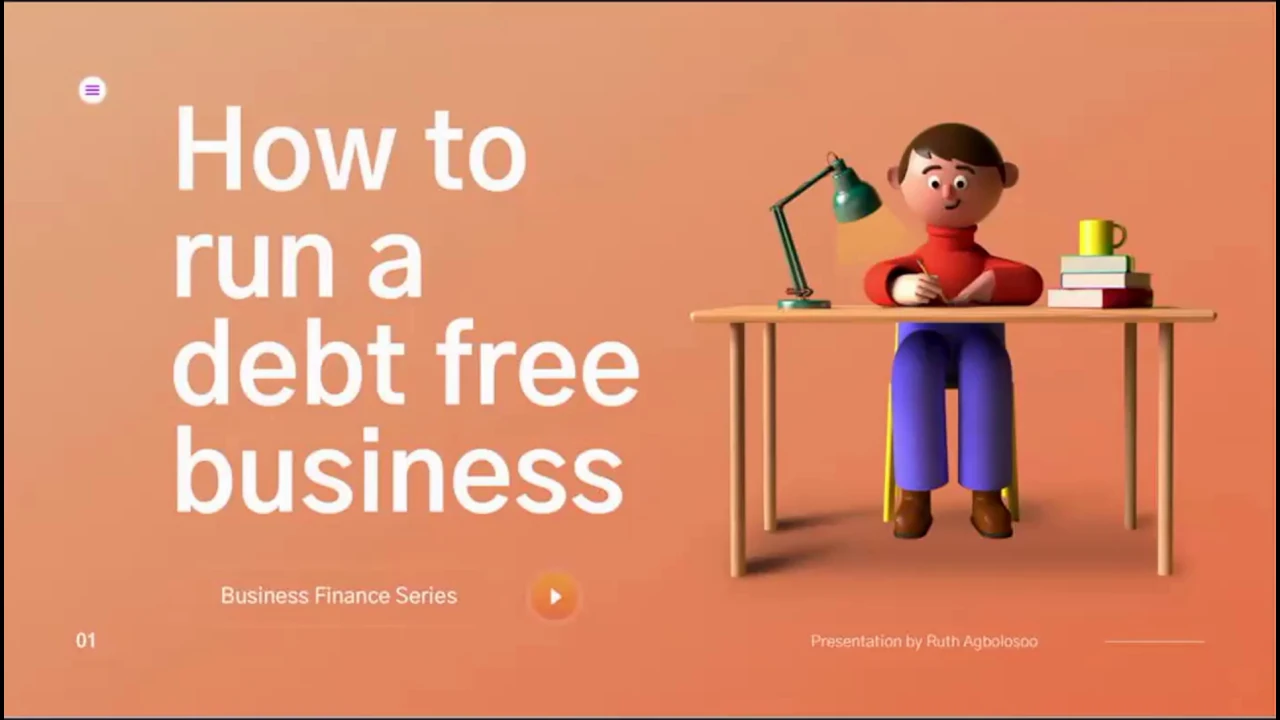 How to Run a Business Debt Free - Presentation by Ruth Agbolosoo, hosted by INSPIREsmall.biz