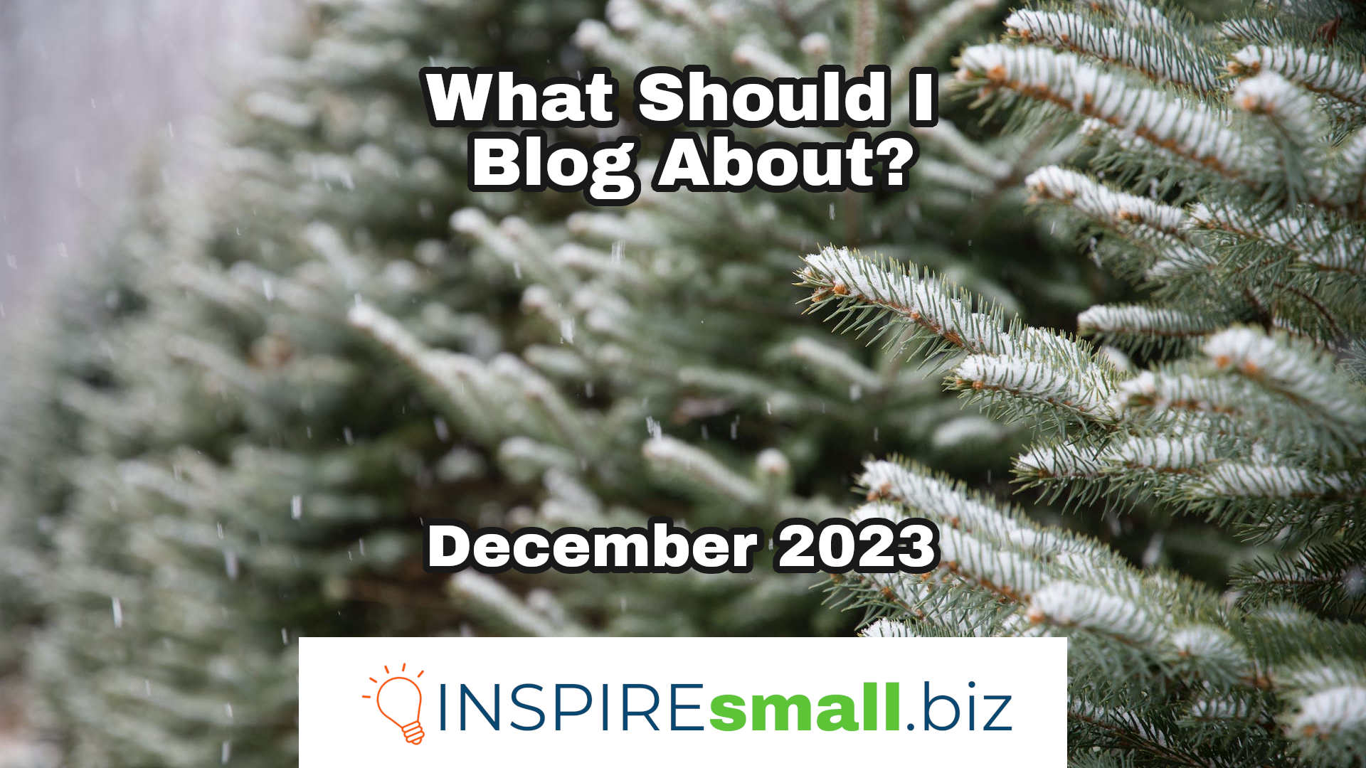 December - What Should I blog about? INSPIREsmall.biz